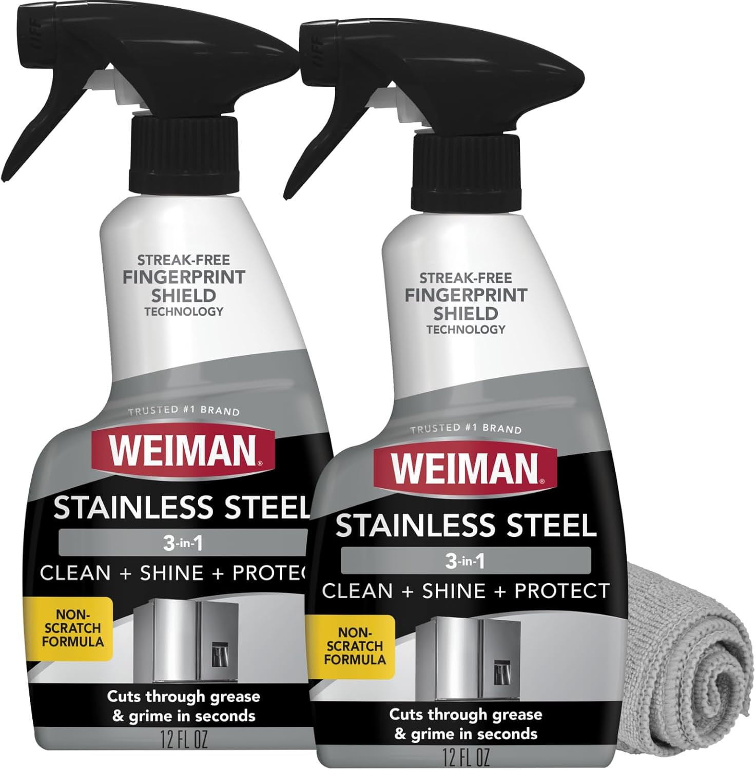 Stainless Steel Cleaner and Polish – 2 Pack – Removes Fingerprints, Residue, Wat