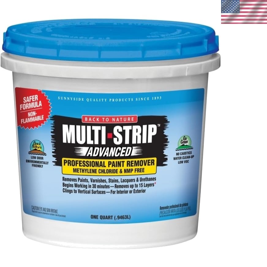 Sunnyside Multi-Strip ADVANCED Quart – Non-Toxic Paint Remover for 15 Layers