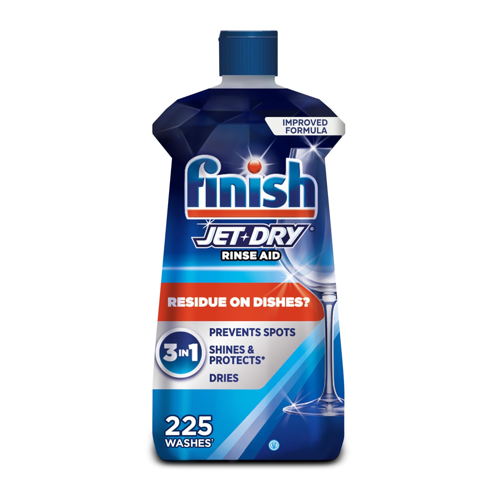 Finish Jet-Dry Dishwasher Rinse Aid, Compatible with Dishwasher Detergent, Preve