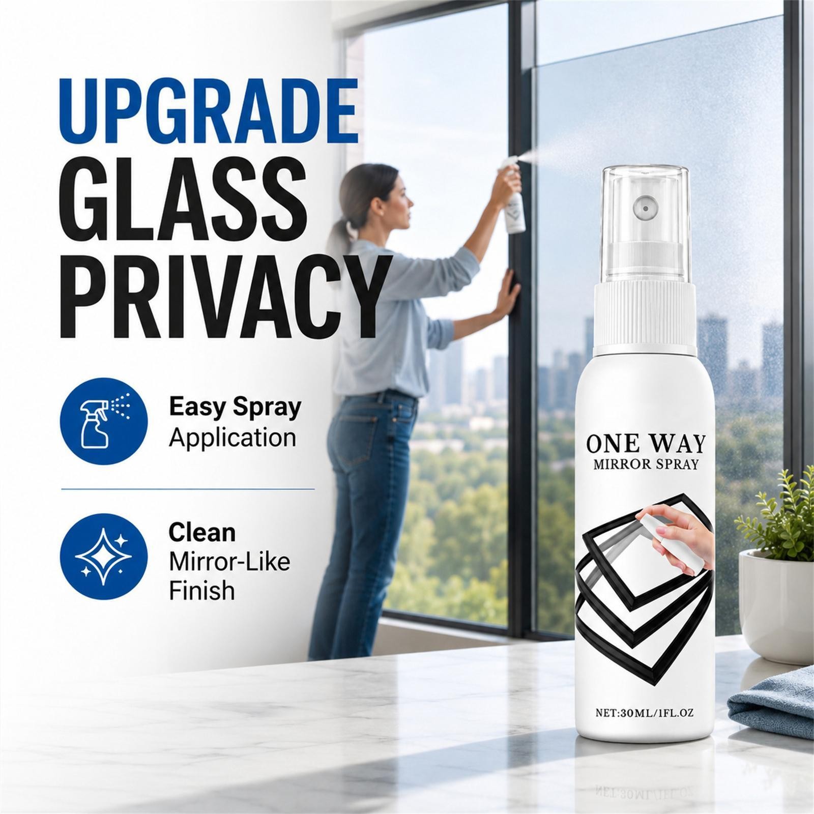 Reflective Window Spray 30ml Heat Insulation Quick Drying Portable