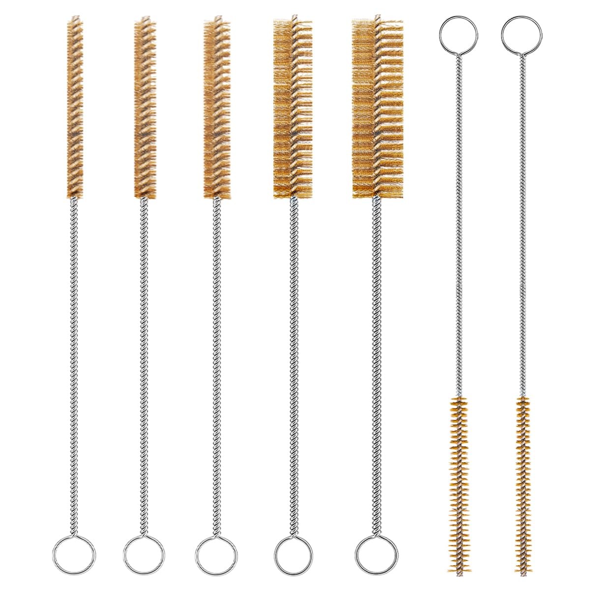 7-Pieces Brass Wire Bottle Brush Brass Pipe Cleaner, 12 Inch Long Wire Brushe…
