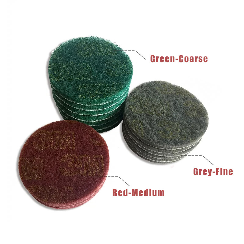 5 Inch 125mm Round Scouring Pad Sanding Discs Cleaning Pads 240/400/1000 Grit