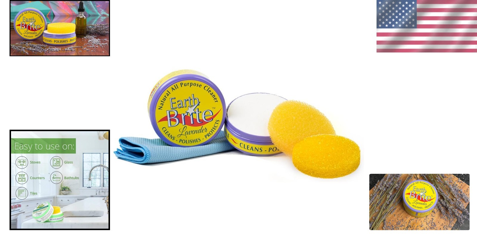 Natural Lavender Clay Cleaner 2-Pack with Bonus Towel