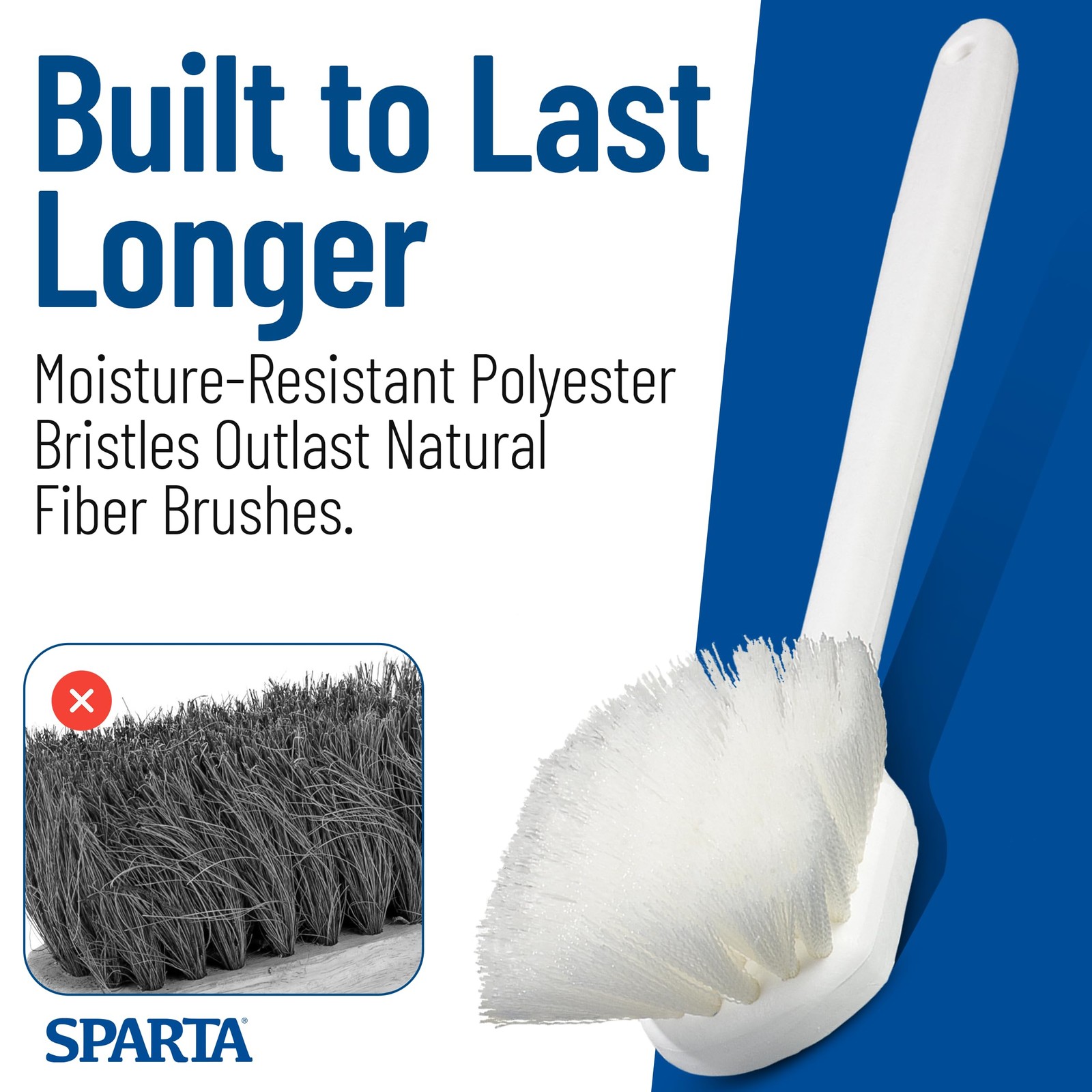CFS 36620L00 Flo-Pac Plastic Handle Utility Scrub Brush, Nylon Bristles, 20″ …