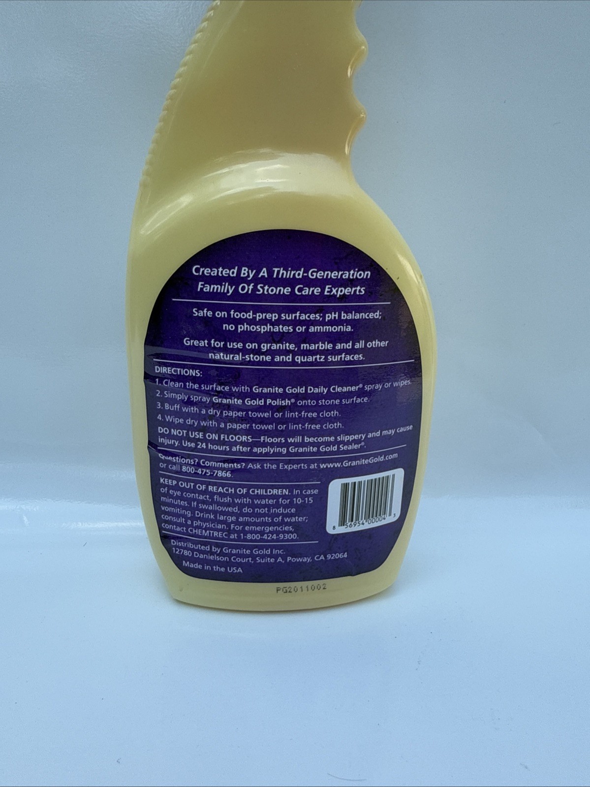 NEW Granite Gold GG0033 Non-Acidic Non-Toxic Polish Streak-Free Formula 24 Oz