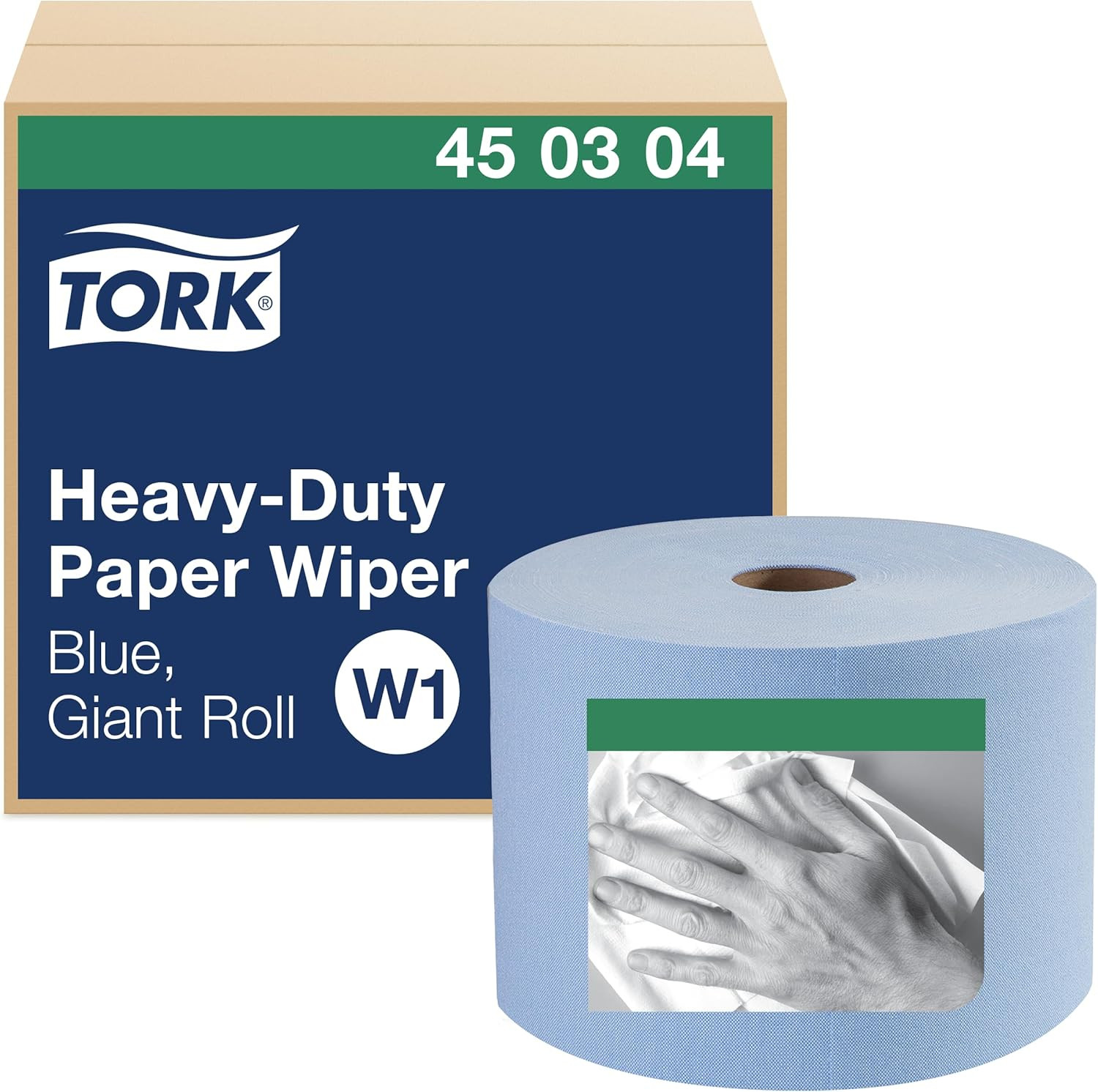 Heavy-Duty Industrial Paper Wiper Blue W1, Giant Roll, 450304