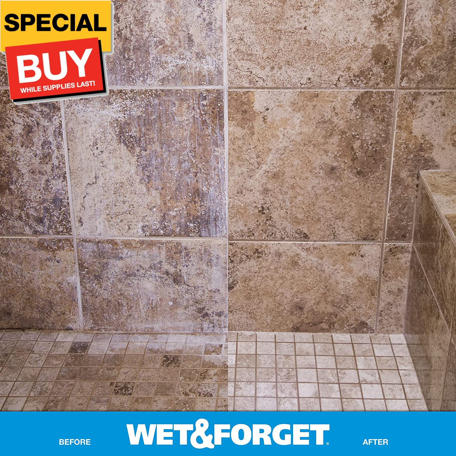 Shower Cleaner Spray Multi-Surface Weekly Application Requires No Scrubbing, Ble