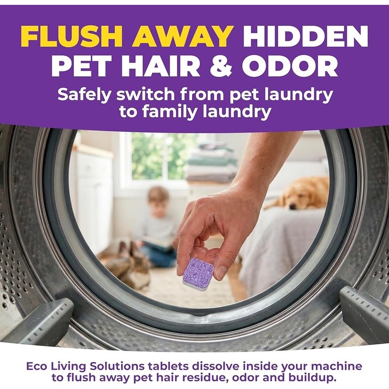 Pet Hair Washer Cleaner Tablets Easy Effortless Cleaning Enzyme Formula New