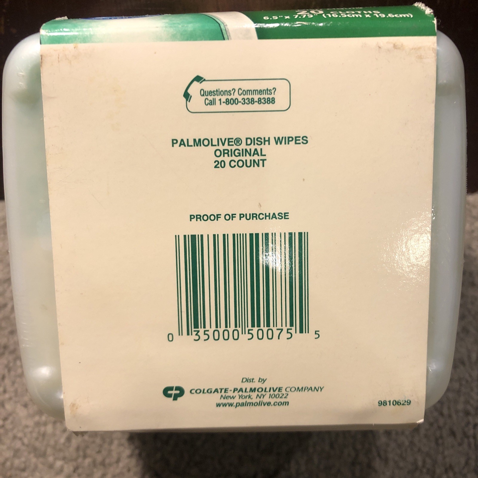 X2 Palmolive Dish Wipes Original Scent Pretreated Disposable Cloths 20 Count