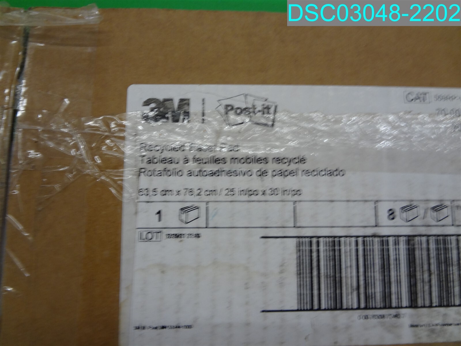 QTY=8: Post-it Easel Pads Super Sticky Recycled Paper Large White 051131996632