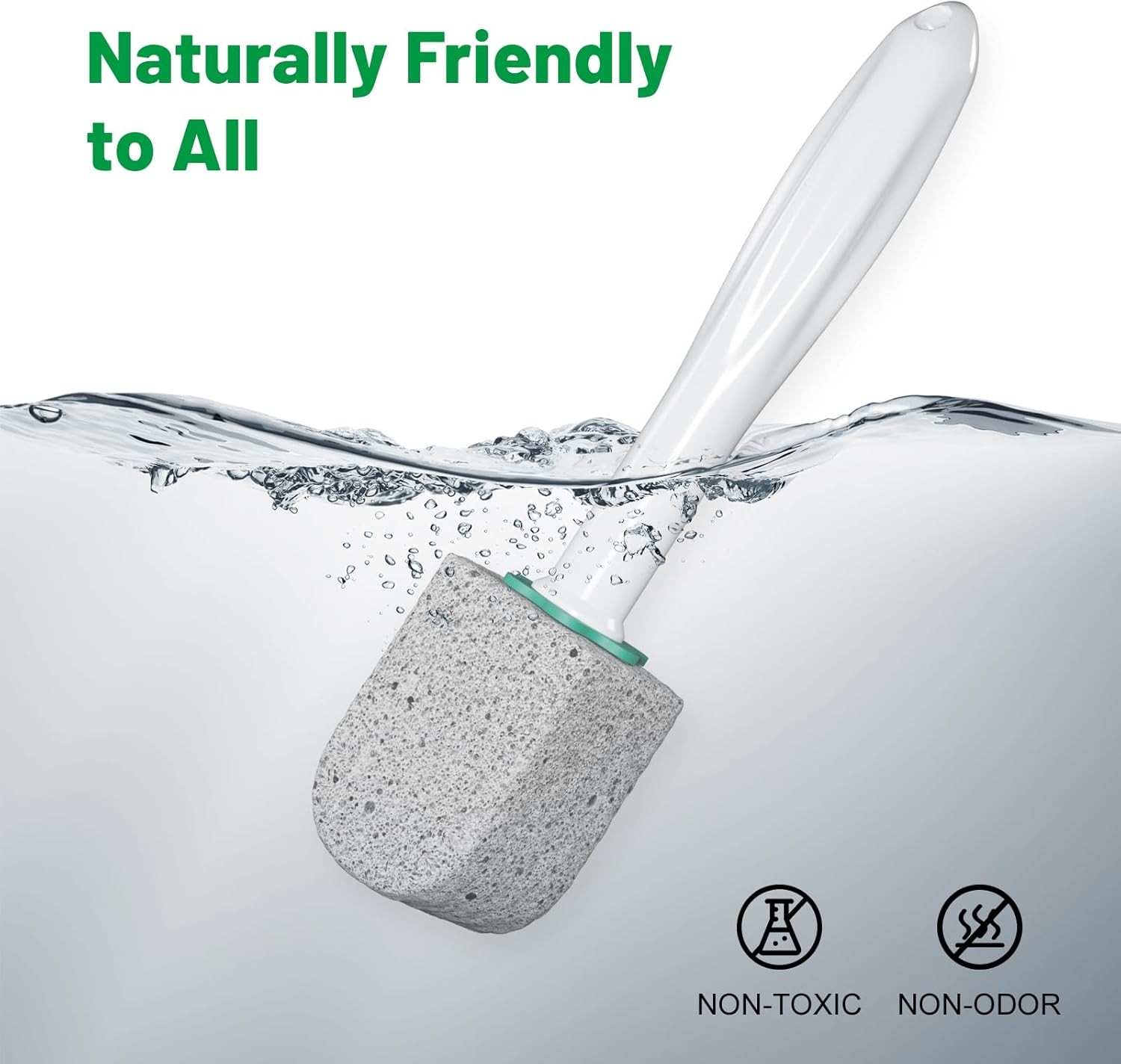 Pumice Stone Toilet Bowl Cleaner,Bathroom Cleaner Brush Toilet Wand Refills with