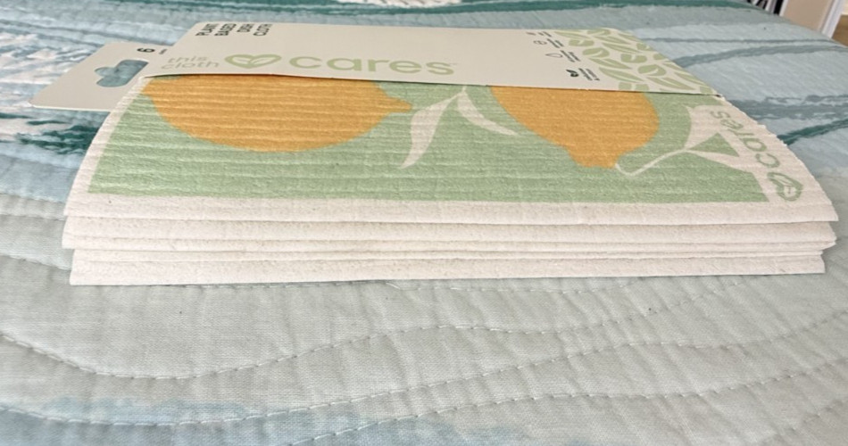 Cares Plant Based Household Cleaning Dish Cloth 6 Pack Prints NEW