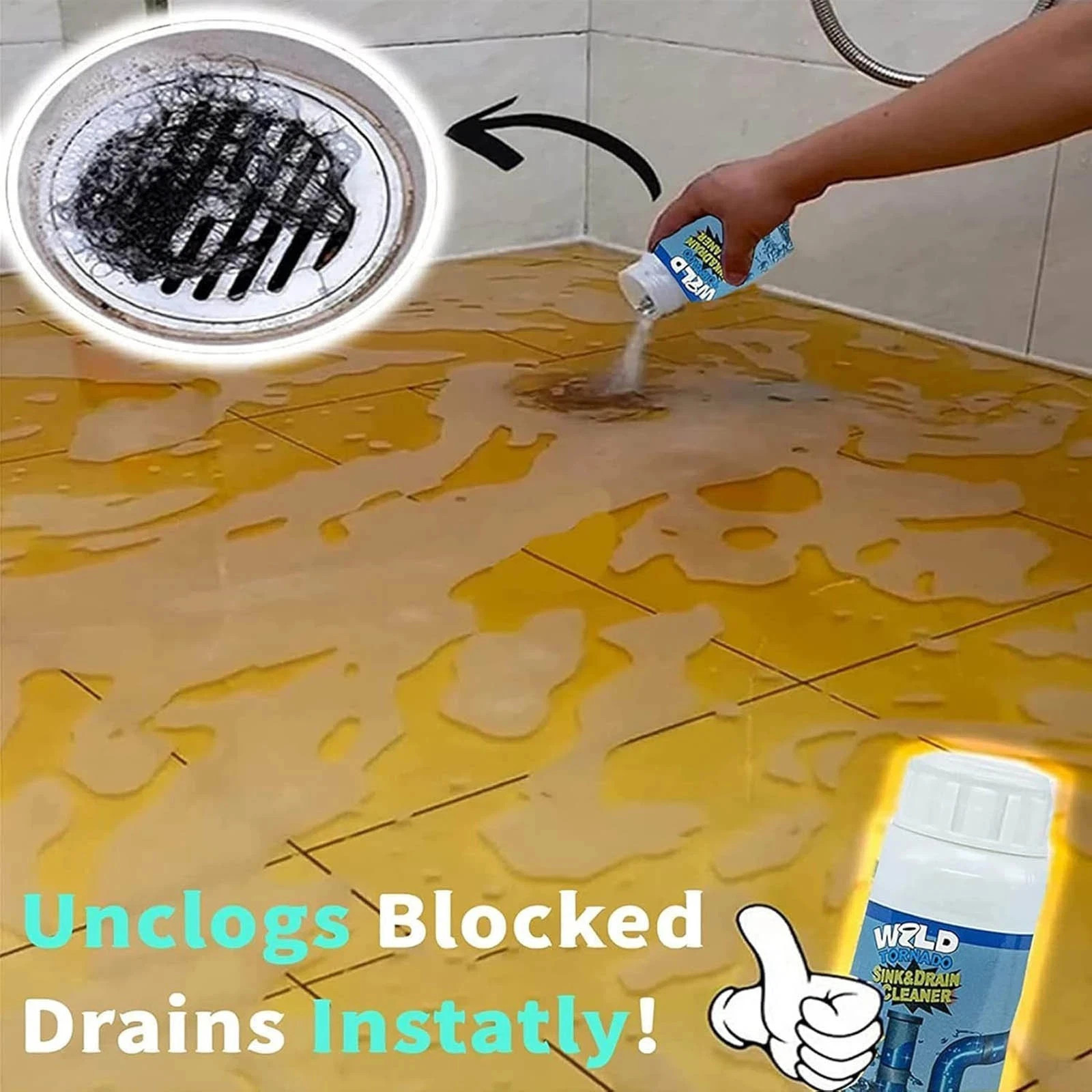 1/2/3PCS Wild Sink and Drain Cleaner,Wild Tornado Sink And Drain Cleaner