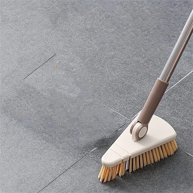 Triangle Floor Brush Long Handle Bathroom Kitchen Gap Cleaning Scrub Brush