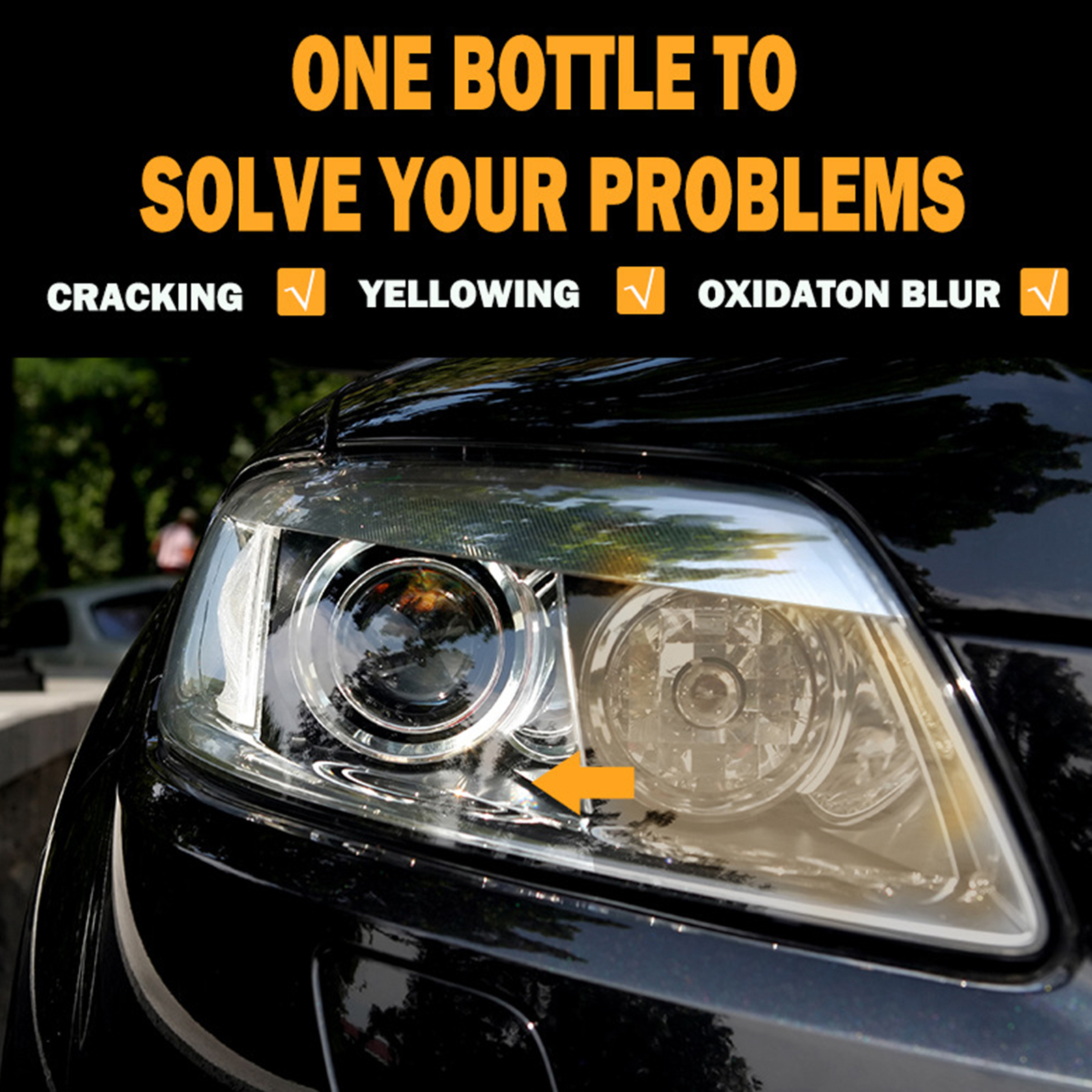 Pro Car Headlight Lens Restoration Repair Kit Polish Cleaner Cleaning Tool 100ml