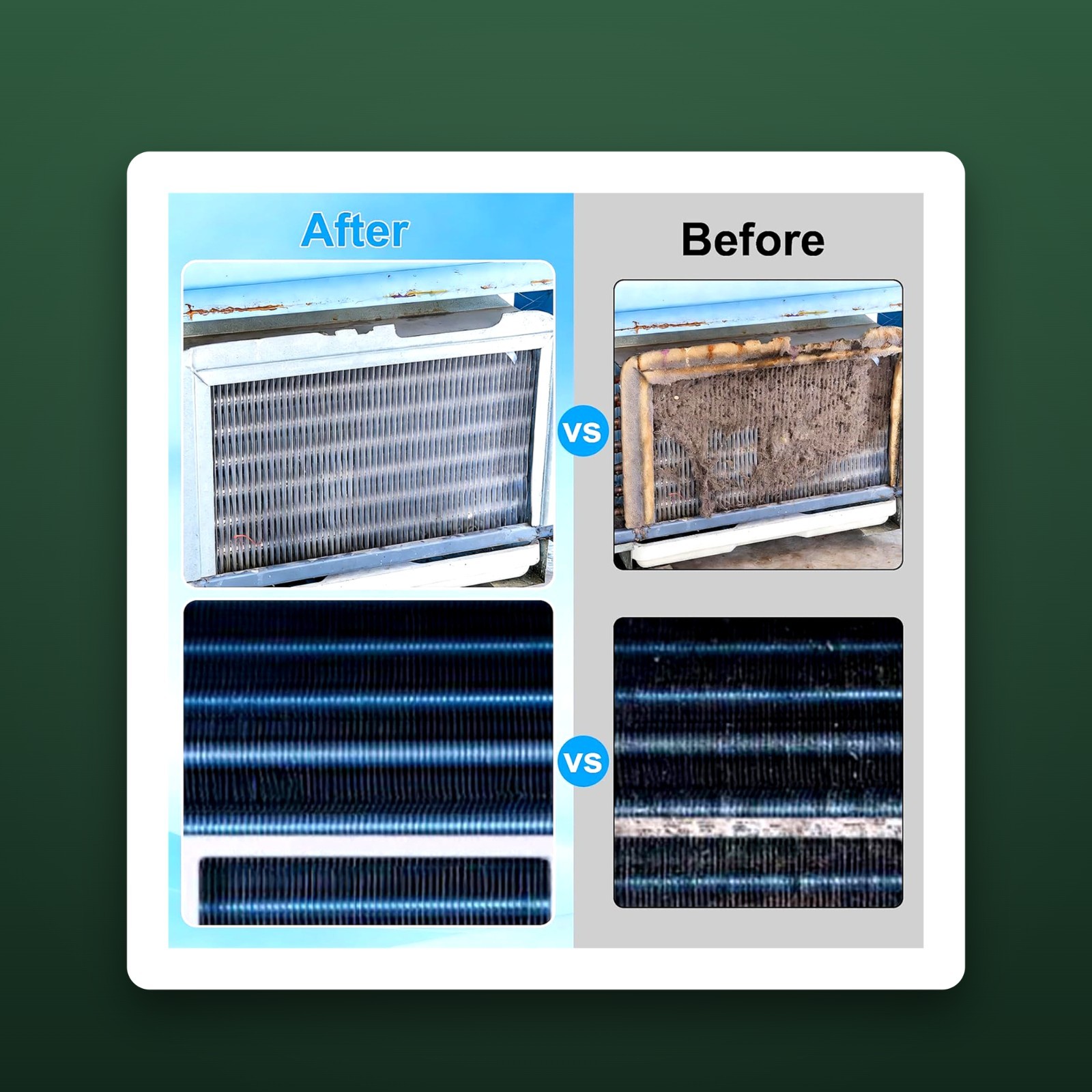 Air Conditioner Coil Cleaner, 17.6 Fl Oz, 2 Pack Foaming Coil Cleaner .