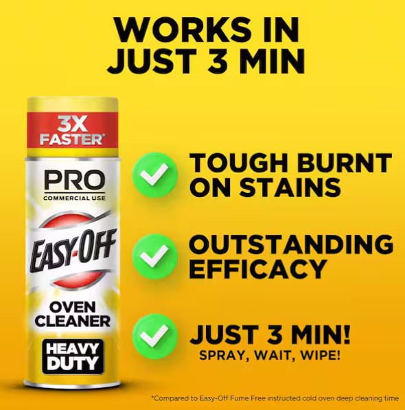 Easy Off Professional Heavy-Duty Oven and Grill Cleaner Pro -24 Oz.