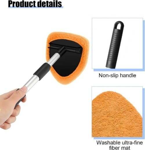 Car Windshield Cleaner Tool, Vehicle Window Detailing Cleaning K Color: Orange