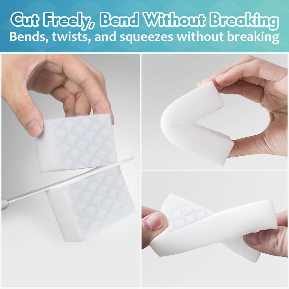 12PK Magic Sponges Cleaning Eraser, Powerful Scrubber Foam Pads, 2X Density