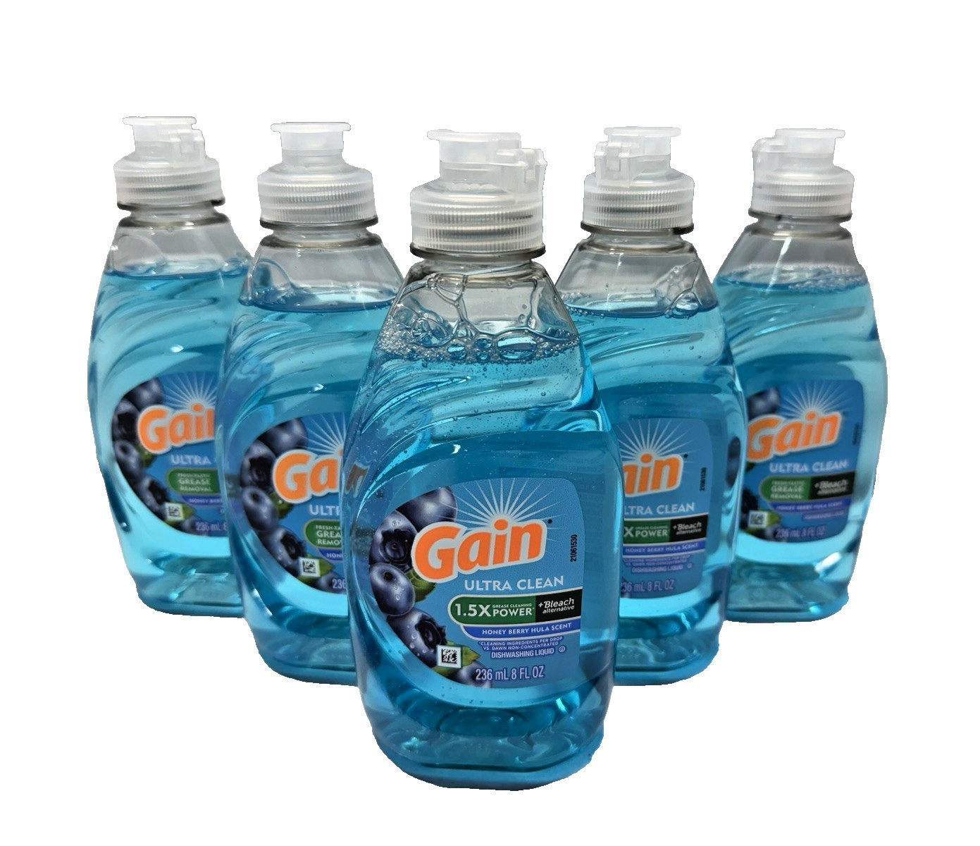 NEW Gain Ultra Clean Dishwashing Liquid Honey Berry Hula Scent 8 Fl Oz Lot of 5