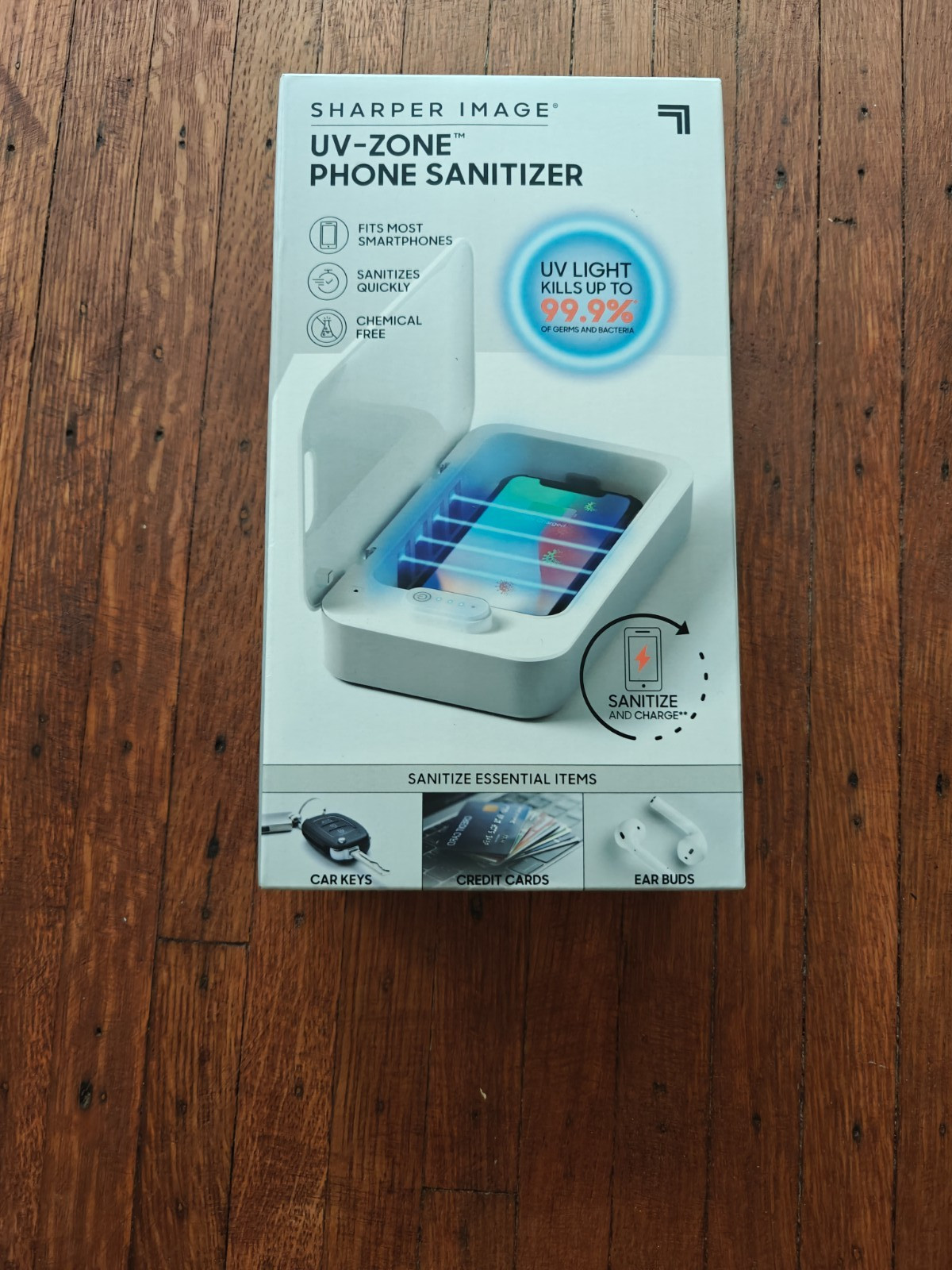 Sharper Image UV-Zone Phone Sanitizer Disinfect