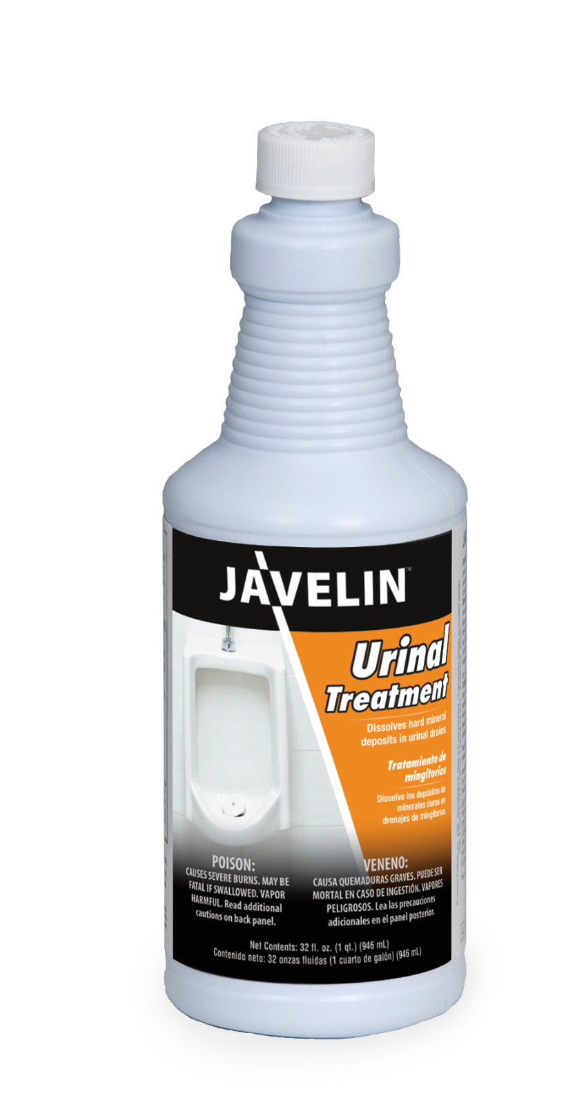Javelin Urinal Treatment | Unclogs Clogged Urinals | 32 OZ