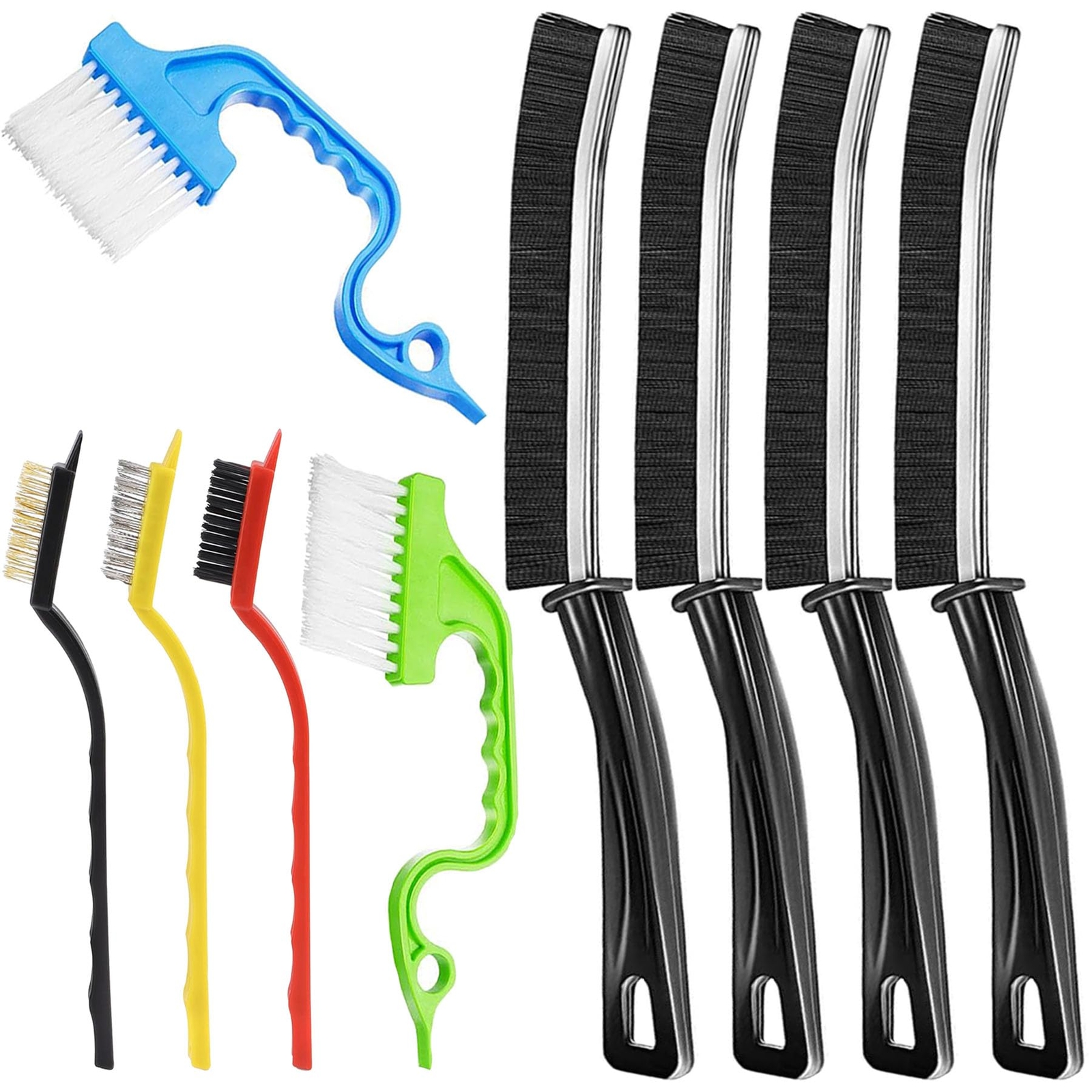9 Pcs Cleaning Brush Set for Kitchen Bathroom Toilet Grout Bottle Gap Window