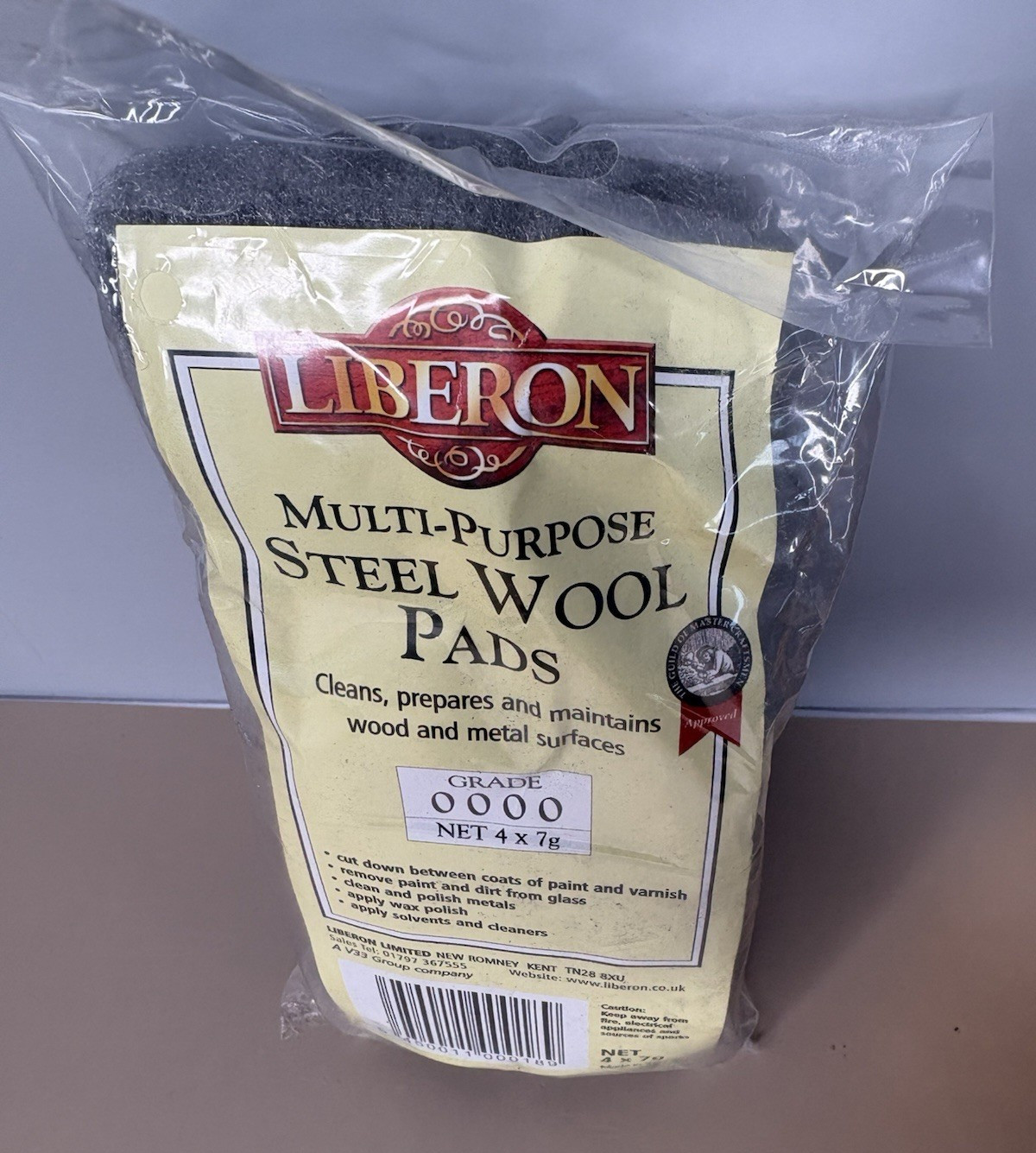 Liberon – Steel Wool Pads: Multipurpose Grade 0000 Woodworking