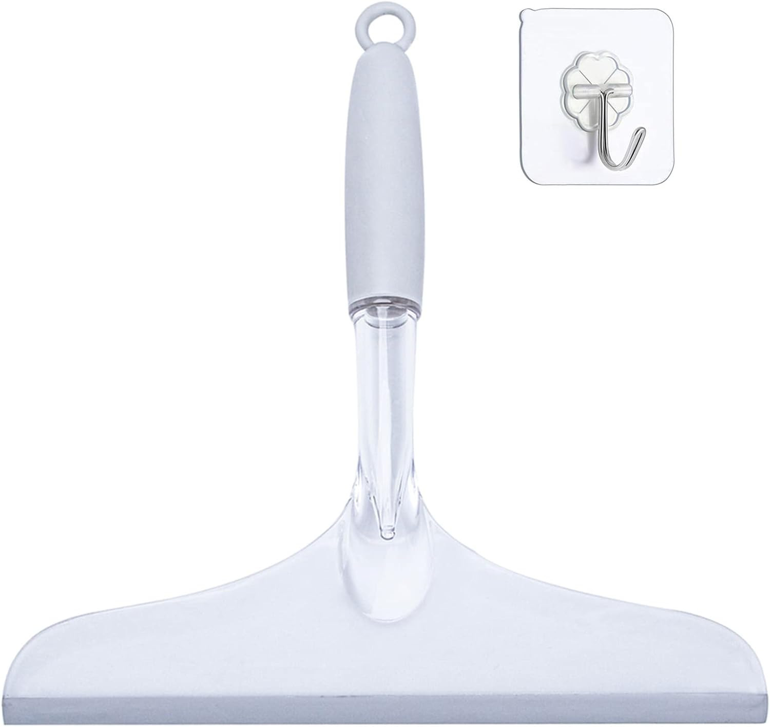 Shower Squeegee for Bathroom Glass Doors and Mirror, 10” Rubber Window Cleaner