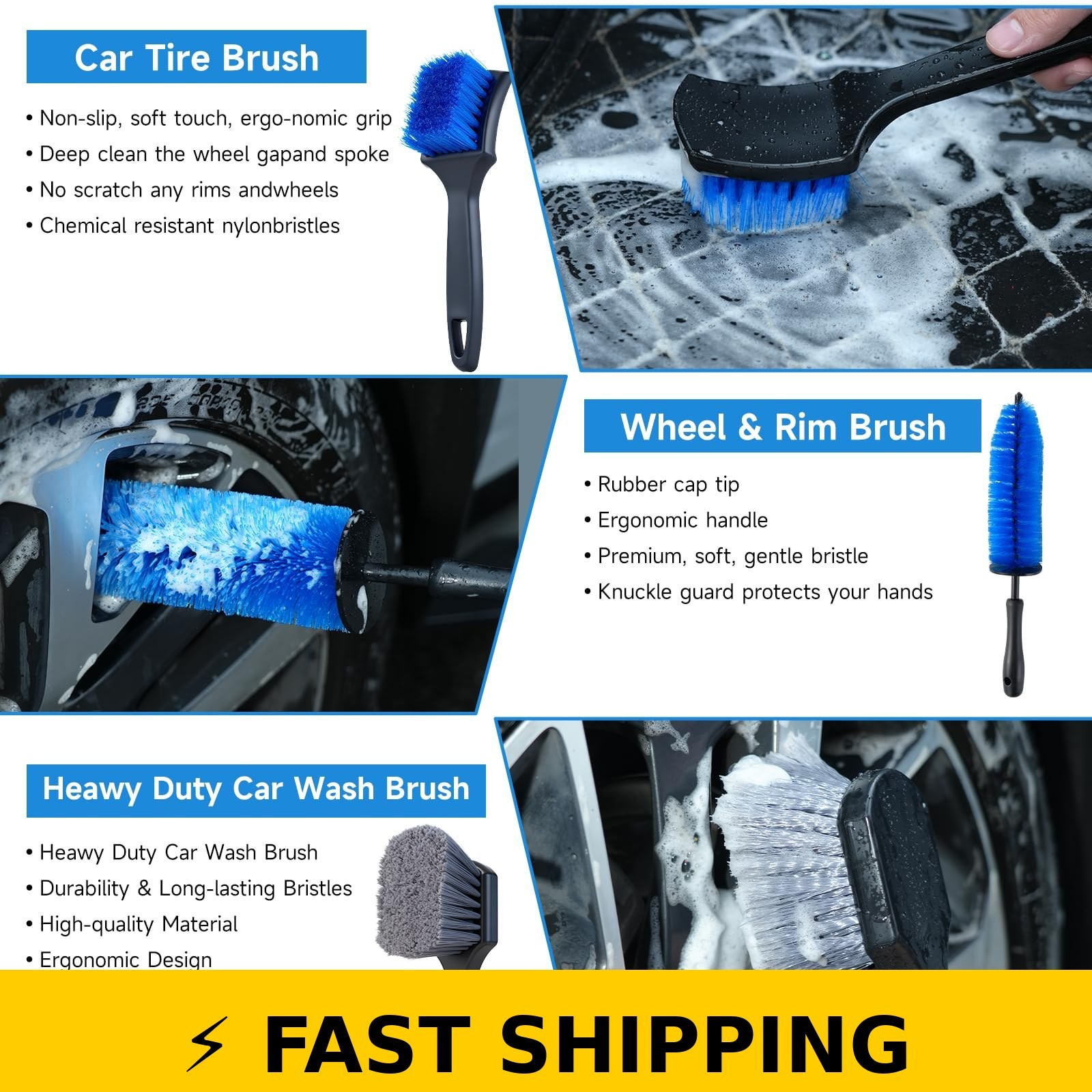 NIKCOSMK 36Pcs Car Detailing Kit – Professional Cleaning Tools