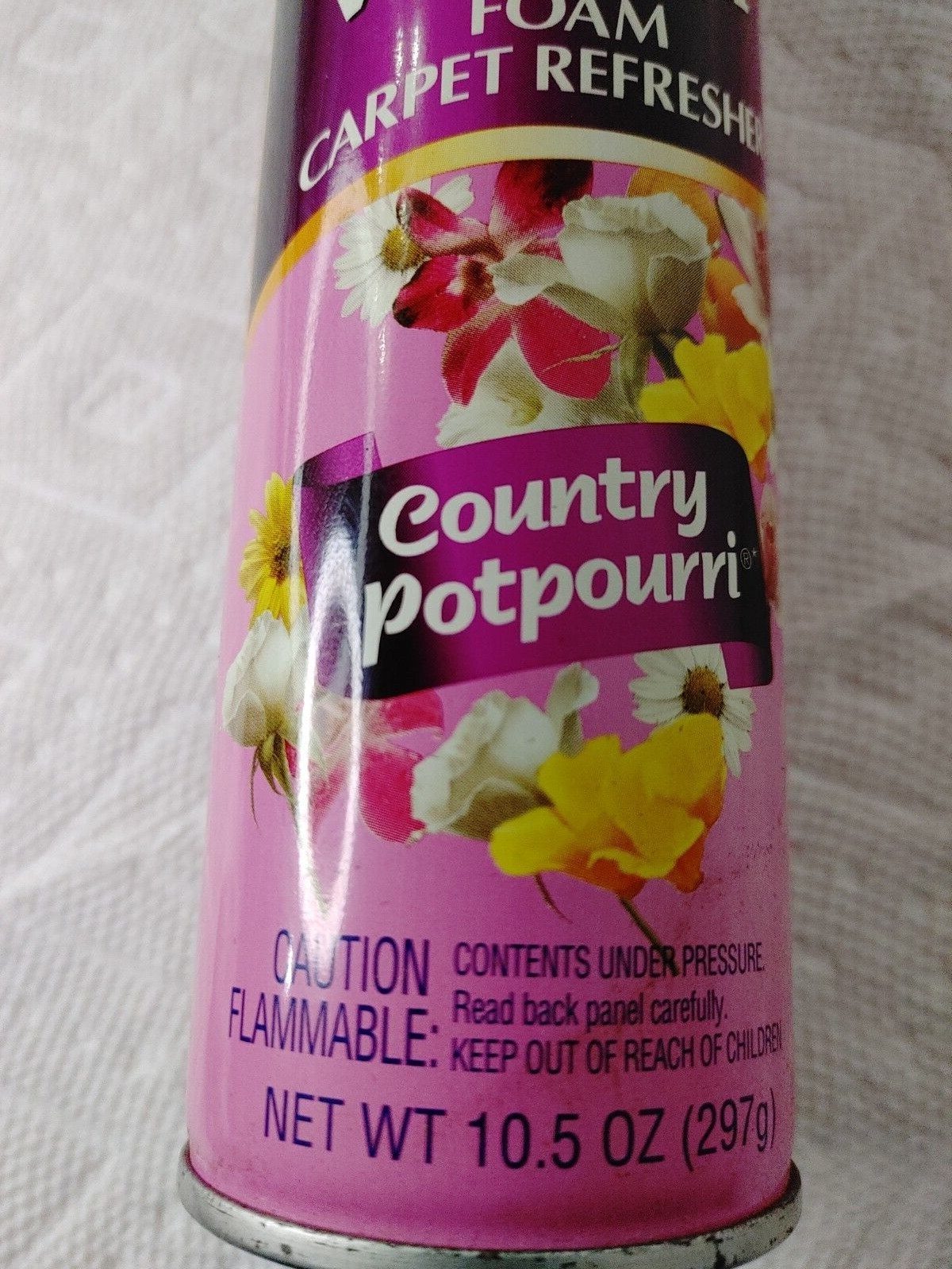 NOS Carpet Fresh No Vacuum Foam Carpet Refresher, country potpourri 10.5.oz
