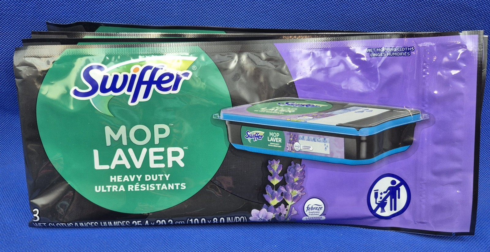 SWIFFER Heavy Duty Lavender Scented Mop Cloths Four 3-Packs NEW