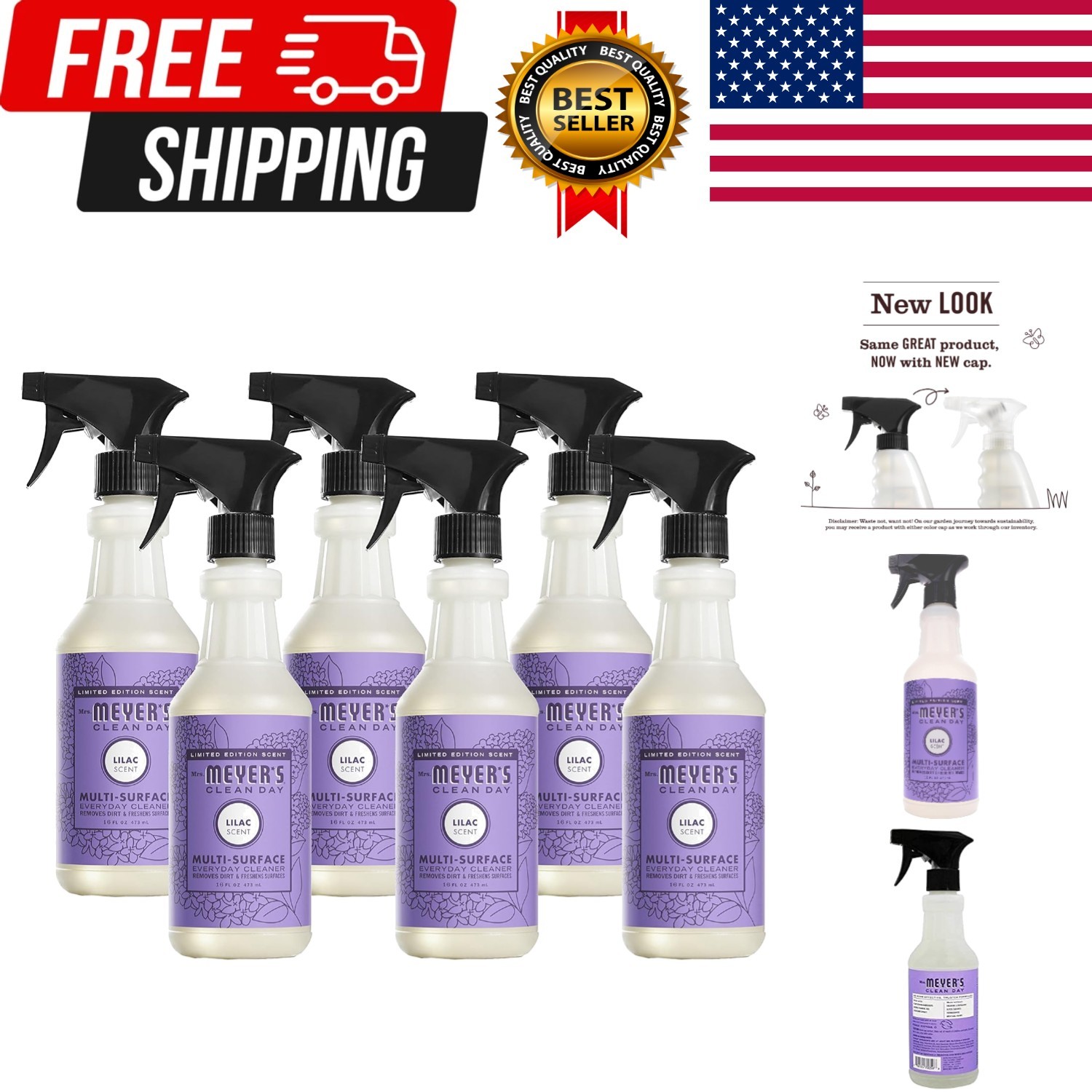 MRS. MEYER’S CLEAN DAY Multi-Surface Everyday Cleaner, Limited Edition Lilac …