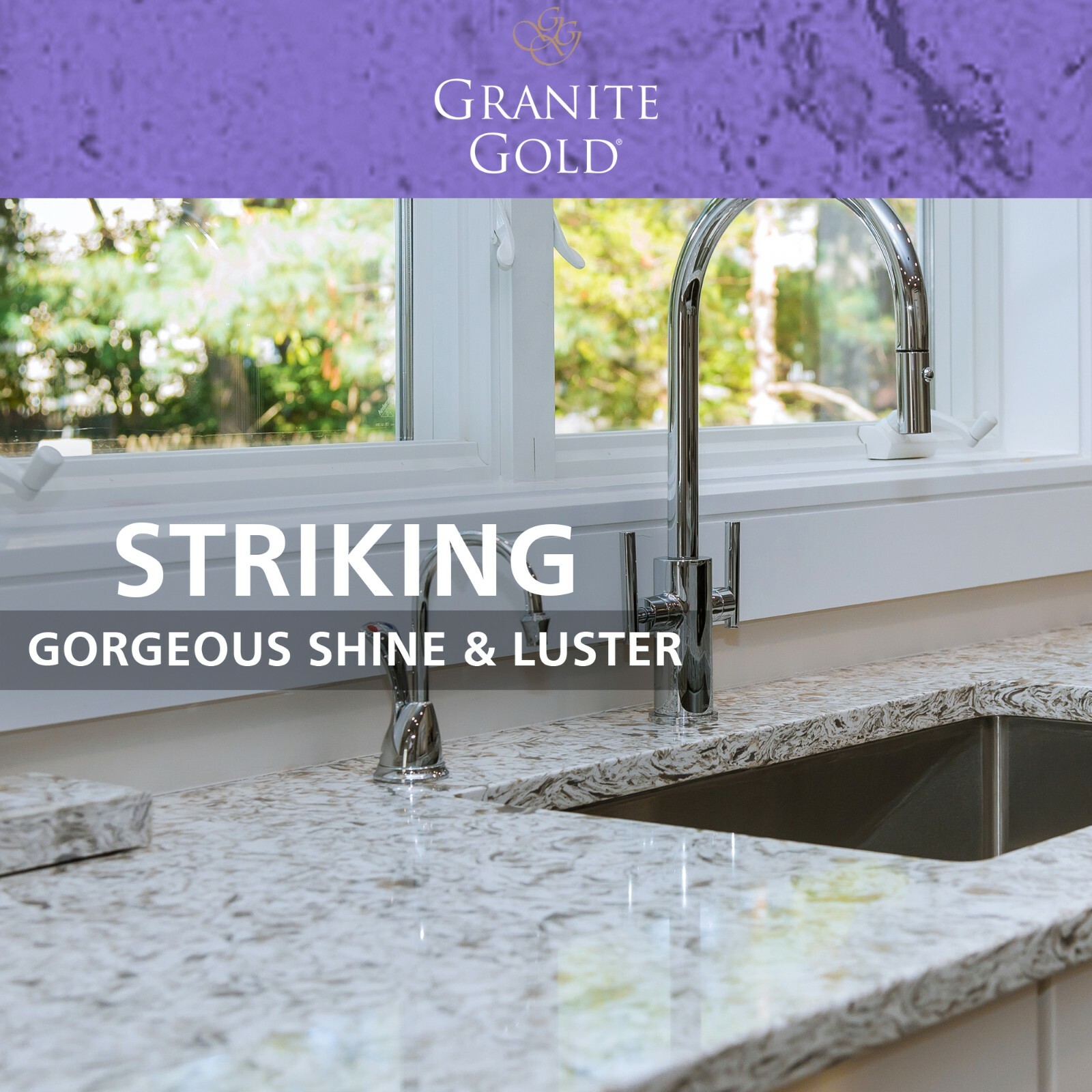GRANITE GOLD One Easy Step Deep Clean POLISH Marble Travertine Quartz 24Oz Spray