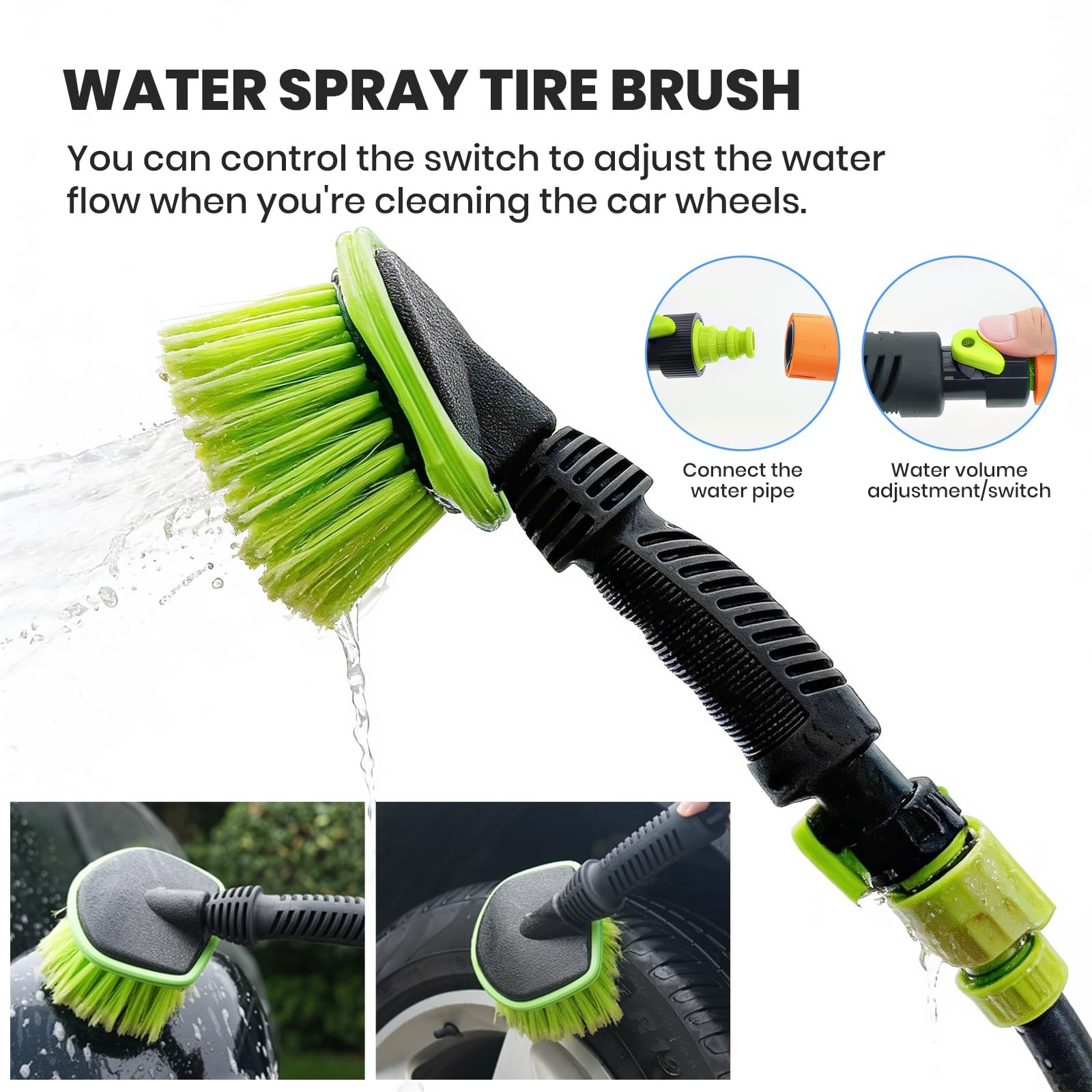 Car Detailing Kit Exterior, Car Wash Brush Kit with Long Handle 10pcs Set, Ca…