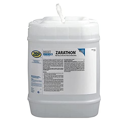 Zep Zarathon High Solids, Low Odor Floor Polish – 5 Gallon (1 Unit) 113735 – For
