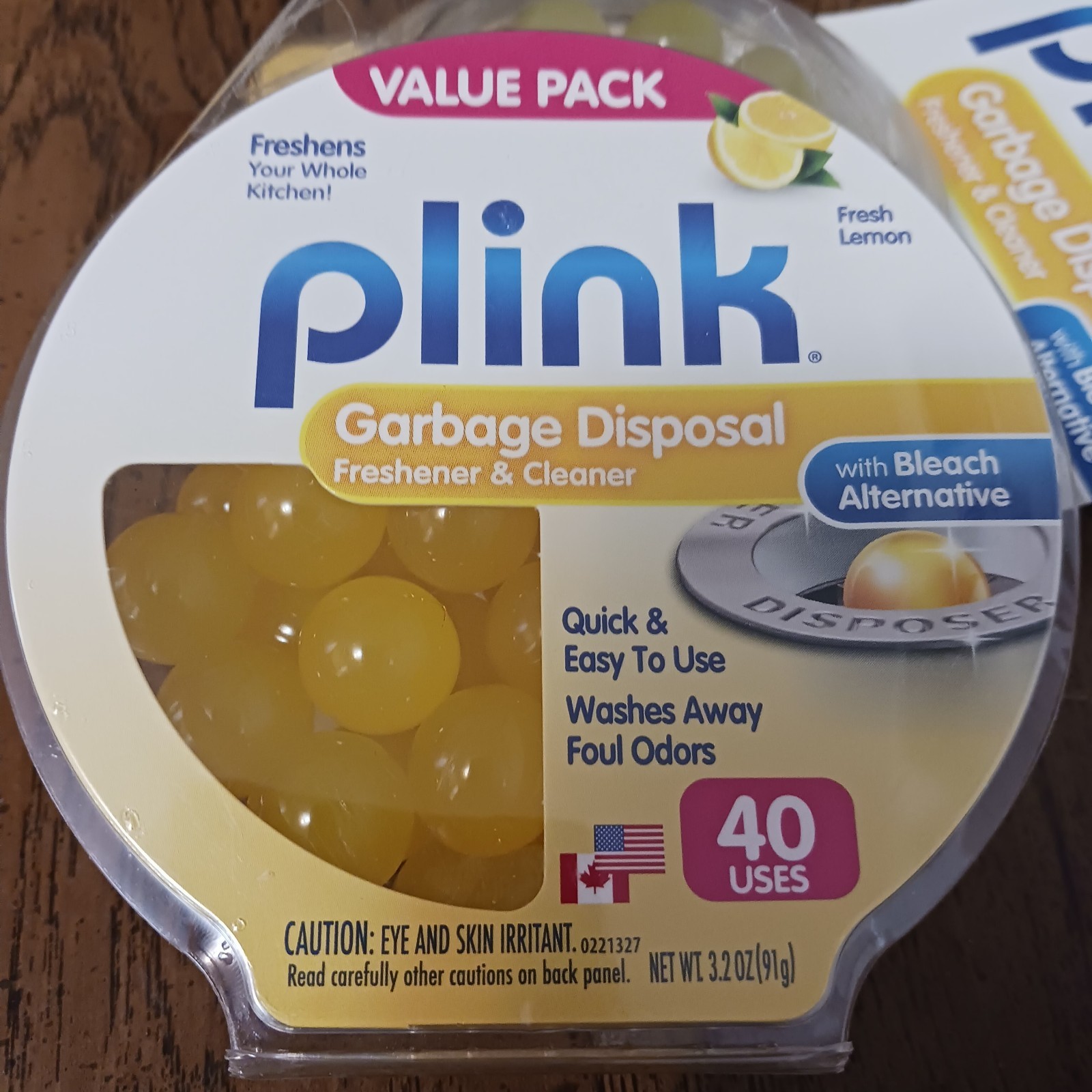 Plink Garbage Disposal Cleaner & Deodorizer 40 Count Fresh Lemon Scent Lot Of 5