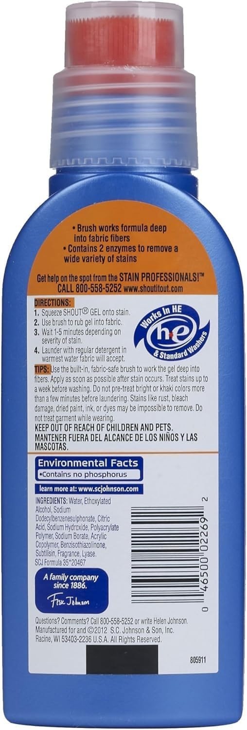Effortless 8.7oz Stain Remover Gel with Brush – Ultimate Laundry Solution