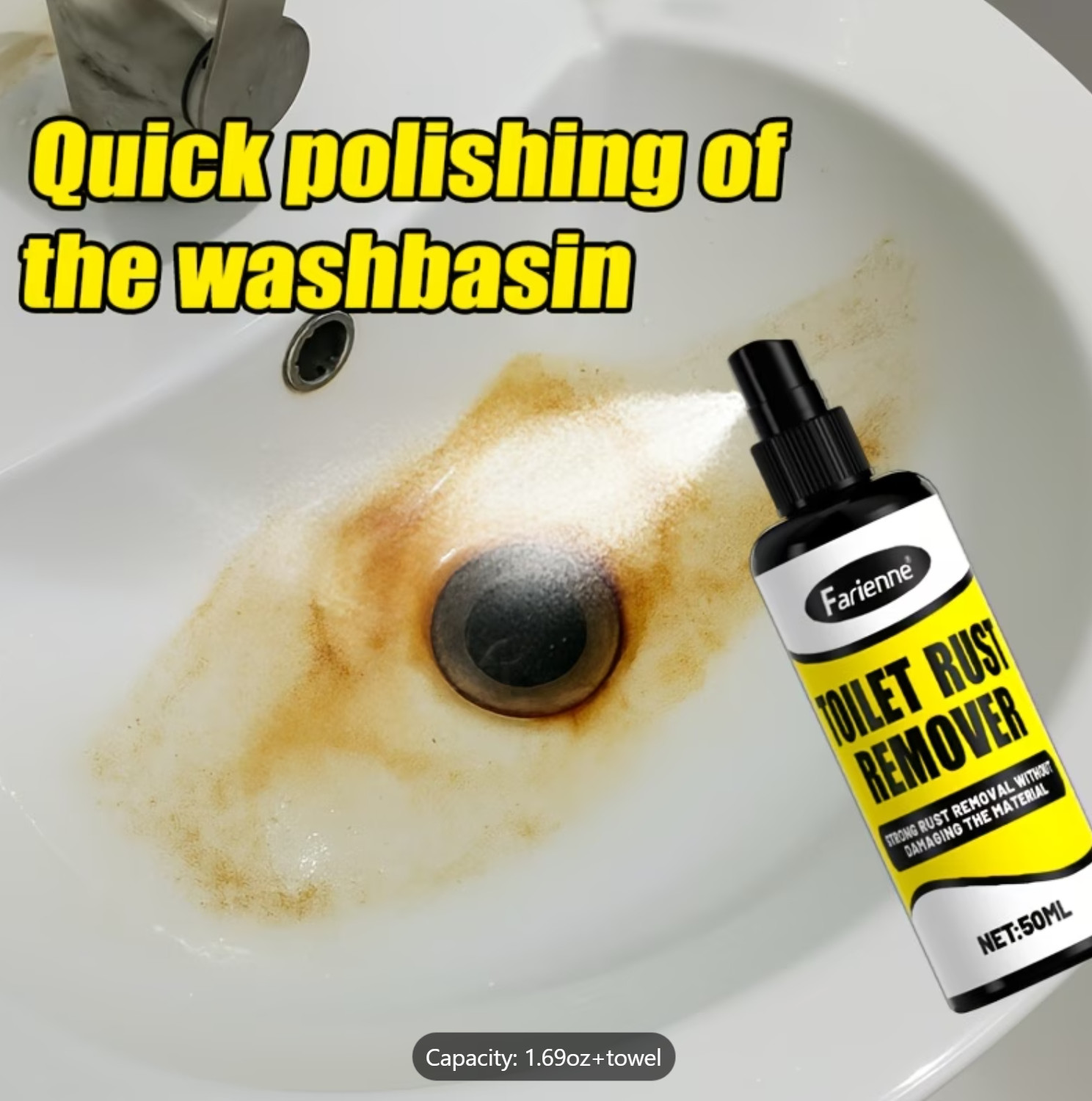 Pro Ceramic & Marble Rust Remover – Multi-Surface Stain Cleaner – Safe & Fast