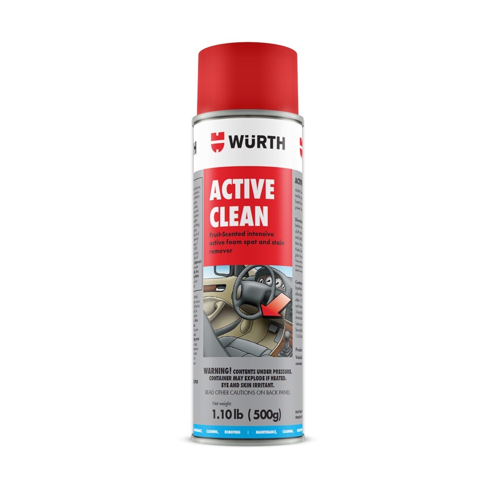 Wurth ACTIVE CLEAN 500g Aerosol – Powerful Spot and Stain Remover For Carpet
