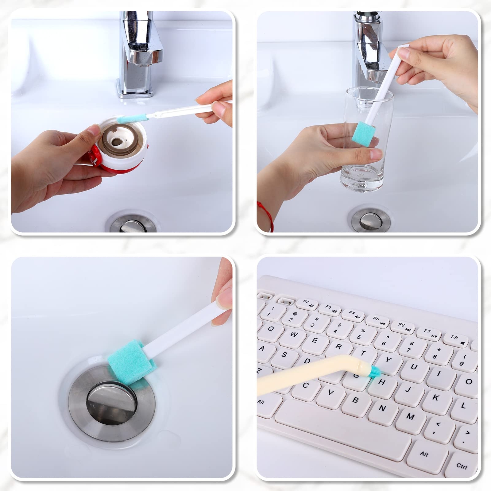 16 Pcs Small Household Cleaning Brushes Deep Detail Crevice Cleaner Brush Crevic