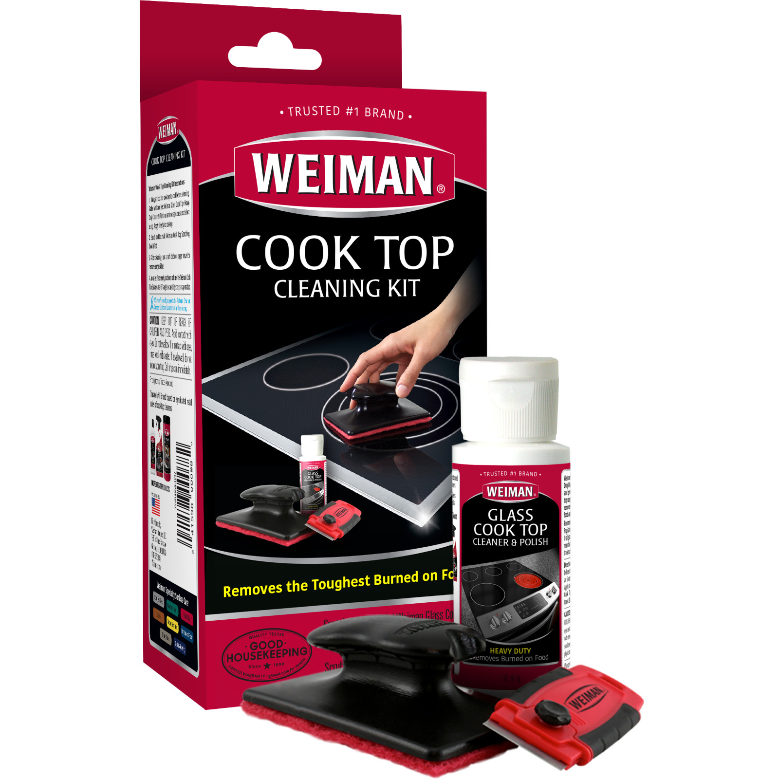 WEIMAN Complete COOK TOP CLEANING KIT Cleans & Shines ALL Glass Ceramic Cooktops