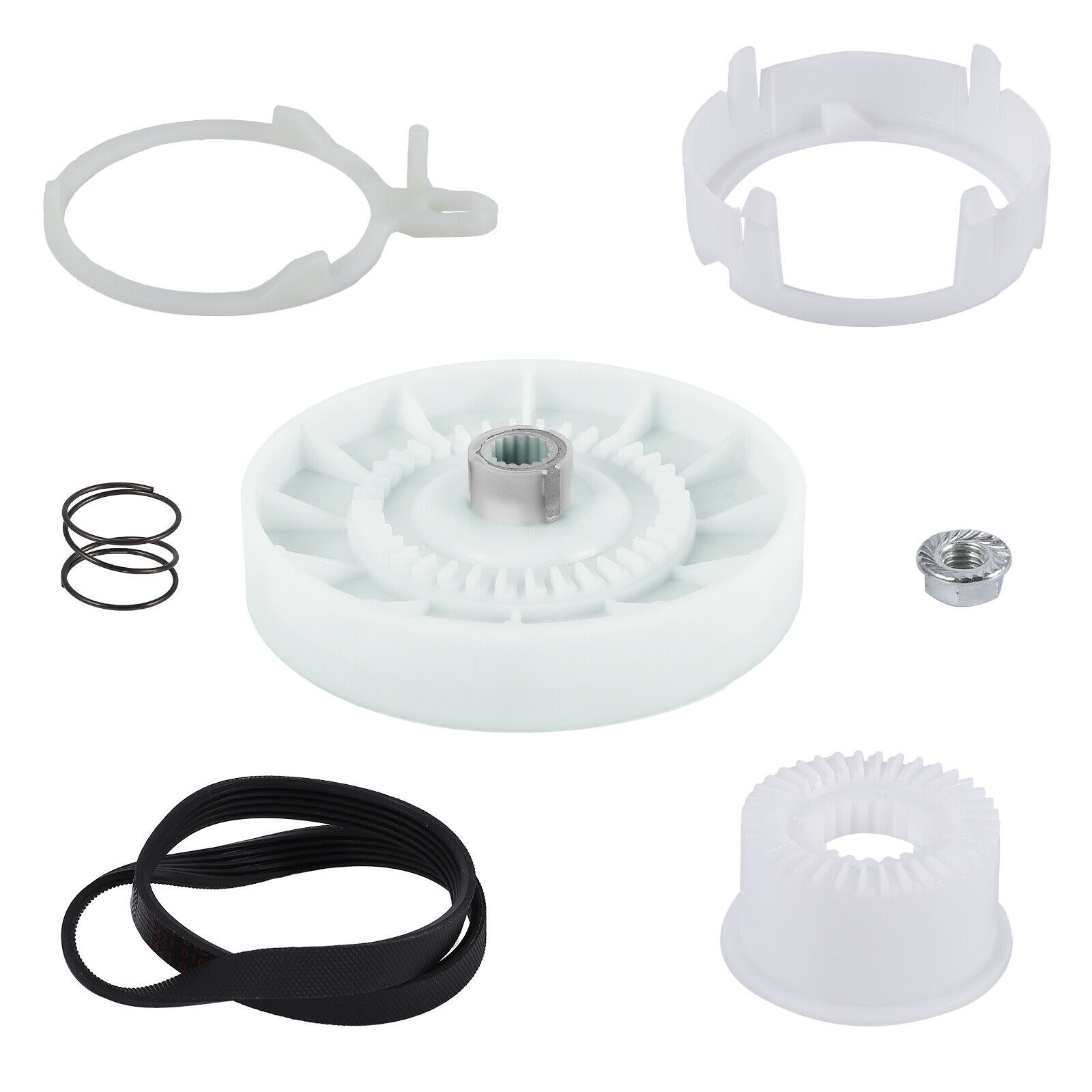 W10721967 Washer Pulley Clutch Kit & W10006384 Washer Drive Belt, for Whirlpool