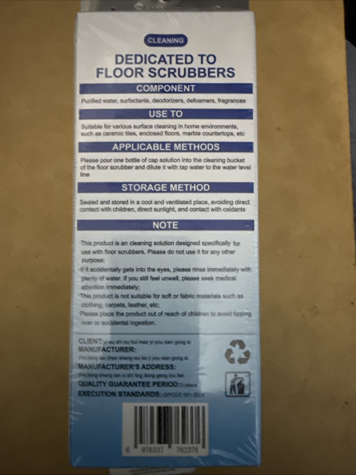 Floor Deodorizing & Cleaning Solution Remove Odors Hard Surface NEW