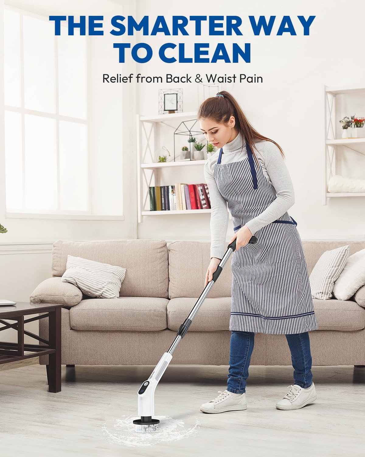Electric Spin Scrubber for Cleaning – Upgraded Cordless Cleaning Brush Scrubb…