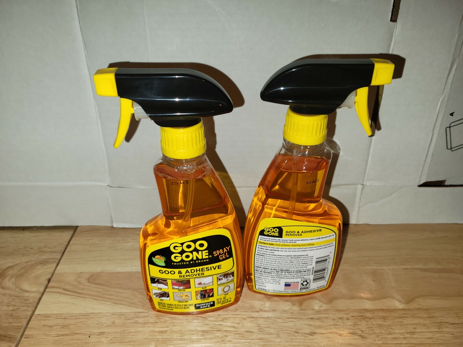 (Lot of 2)Goo Gone Adhesive Remover Original Spray Gel – 12 oz Each