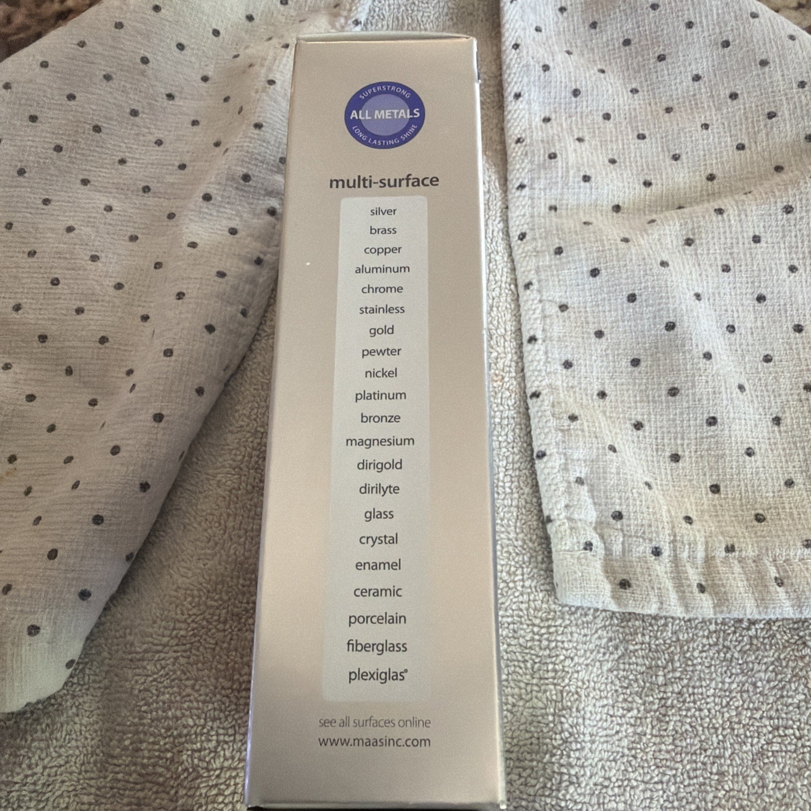 MAAS Fine Polishing Creme For All Metal 4 Oz Concentrated. Opened/90% Full.