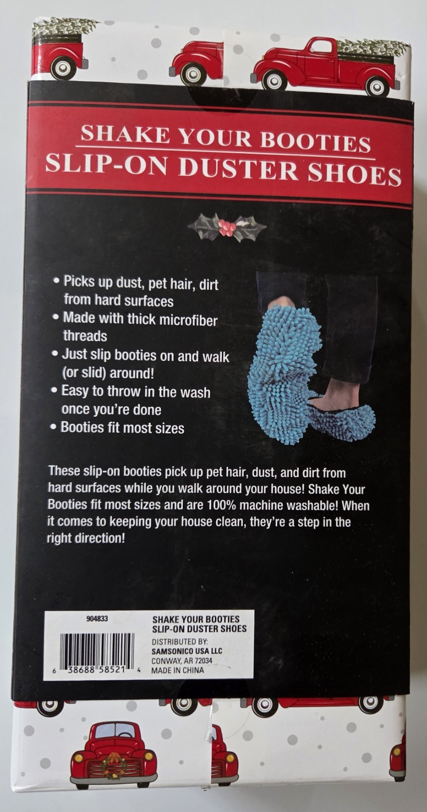 Prewrapped Gift Shake Your Booties Slip-on Duster Shoes, Christmas, BRAND NEW