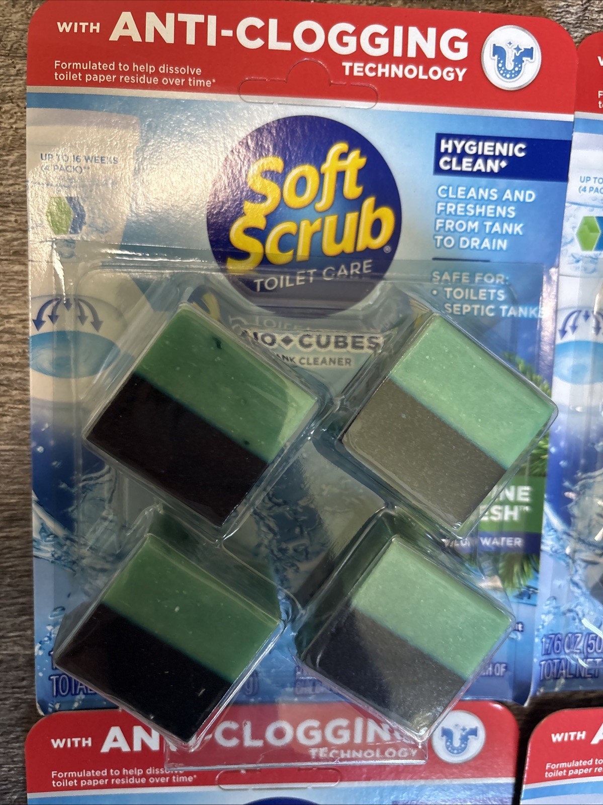 Soft Scrub In-Tank Toilet Cleaner Duo-Cubes, Alpine Fresh, 4ct, Pack of 4