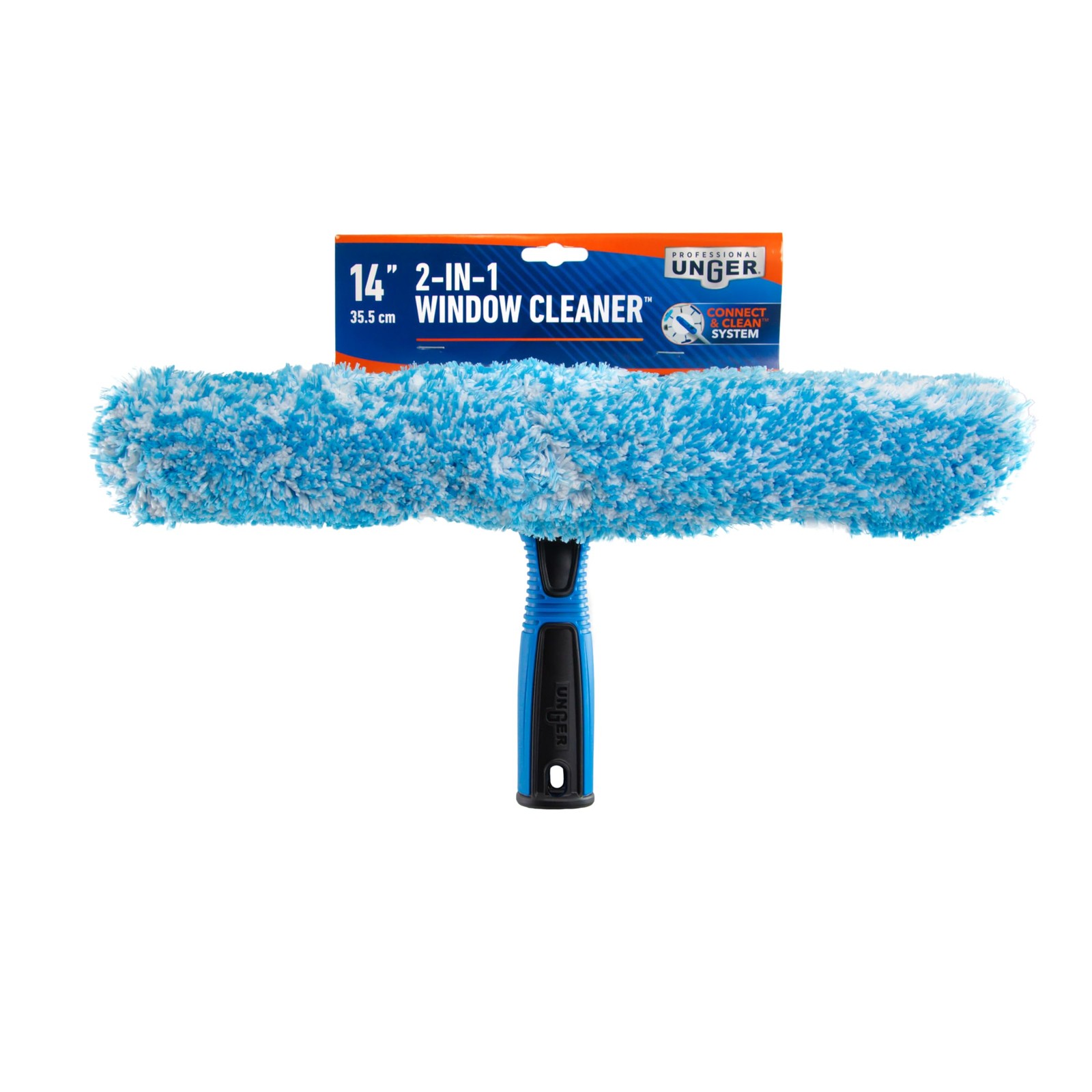 Professional Connect and Clean 2-in-1 Squeegee and Scrubber, 14” Window Clean…
